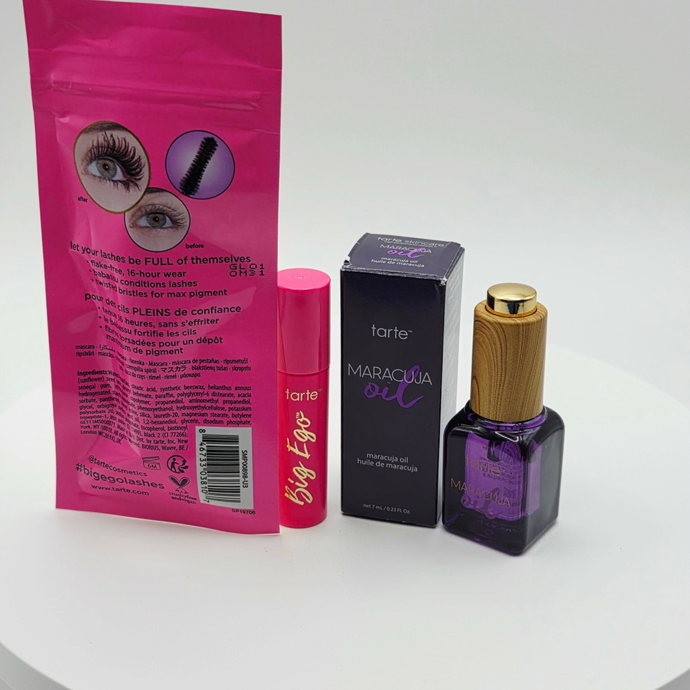 tarte Lipstick & Maracuja Oil— Free radiant concealer & radiant glow beautyseal